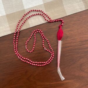 NWOT Beaded Long Tassel Necklace